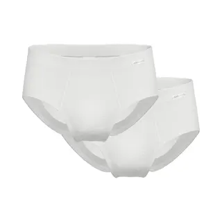 Ammann, Herren, Unterhosen, Slip Casual Bequem Sitzend Slips Doppelripp, Weiss, (Xxl, 2er Pack)