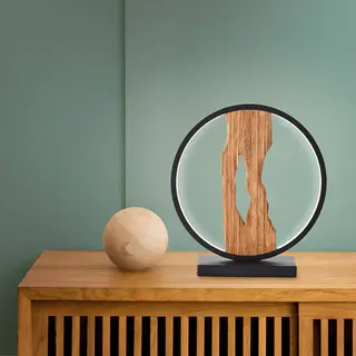 Brilliant Led-Tischlampe Chaumont, Länge 25, 8 Cm, Schwarz/holz Hell