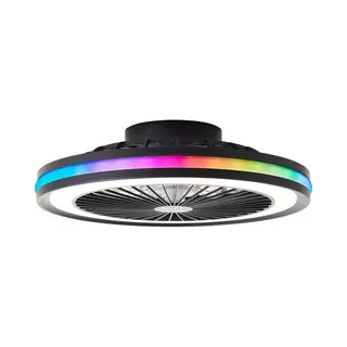 Brilliant - G99280/06 Palmero Led-deckenleuchte Mit Ventilator Led-modul 40 W Schwarz