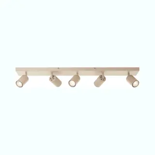 Brilliant Jello - Plafondlamp - Led GU10 5x5W - 350 Lm - 3000K - Dimbaar - Champagne