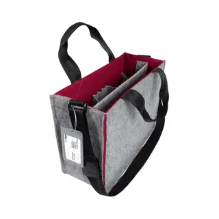 Sigel BA426 Handtasche/Umhängetasche Pet-Filz, Polyethylenterephthalat Grau, Rot Junge/Mädchen Schultertasche