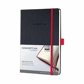 Sigel Conceptum Notizbuch A5 194 Blätter Schwarz, Rot