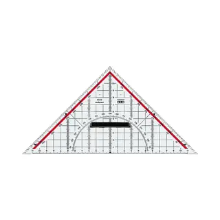 M+R Geometriedreieck, Acrylglas, Hypotenuse, 160mm, Glasklar