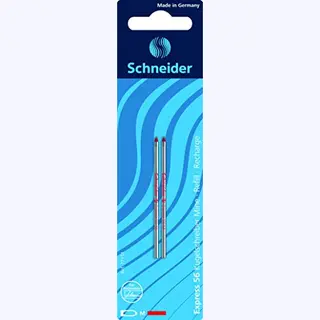 Schneider Schreibgeräte Mehrfarb-Kugelschreibermine Express 56, Dokumentenecht, M, Rot, 2er Blisterkarte
