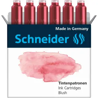 Schneider Schreibgeräte Pastel Tintenpatrone 6 Stück Original Rot