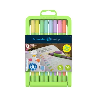 Schneider 191088 Line-Up Pastell Fineliner (Strichstärke 0, 4 Mm, Aus Biobasiertem Kunststoff, Ausgezeichnet Mit Der Blaue Engel) 8 Stück, Sortiert
