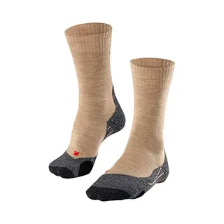 Falke TK2 Wandelsokken Anti Blaren, Medium Padding Merinowol Sportsokken Dames Beige - Maat 39-40