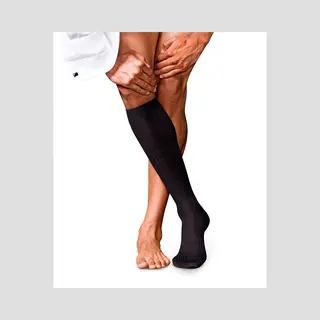 Falke Herren Socken Schwarz Merinowolle Unifarben