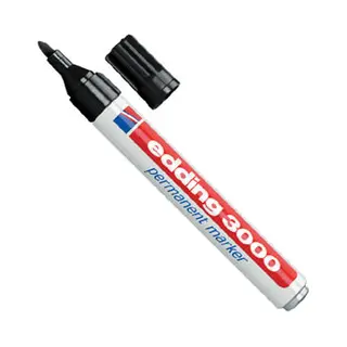 Edding 3000 permanente marker Zwart 10 stuk(s)