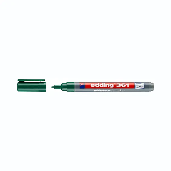Edding 361 Whiteboard Marker - Green - 1 Whiteboard Pen - Round Tip 1 Mm - Whiteboard Pen Dry Wipe - For Whiteboards, Flipcharts, Pinboards, Magnetic thumbnail