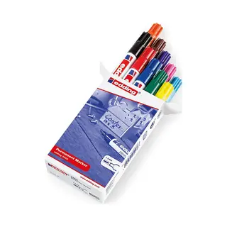 Edding 3300 Permanentmarker Keilspitze Schwarz, Blau, Braun, Grün, Hellblau, Orange, Pink, Lila, Rot, Gelb 10 Stück