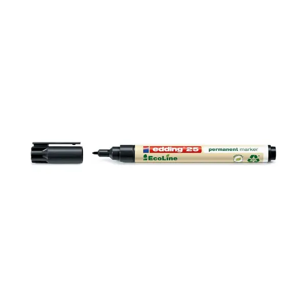 Edding 25 EcoLine permanente marker Kogelpunt Zwart thumbnail