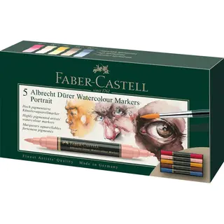 Faber-Castell 160307 paint marker Brown, Cyan, Light pink, Pink, Yellow 5 pc(s)