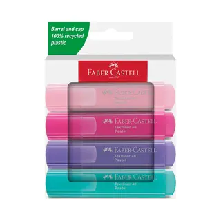Faber-Castell Textliner 46 Pastell marker 4 pc(s) Light pink, Pink, Purple, Turquoise