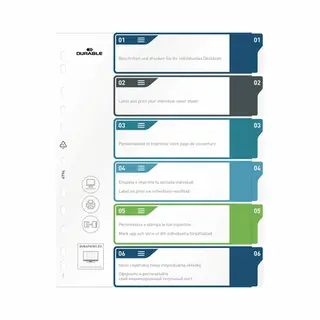 Durable 679427 tab index Blank tab index Polypropylene (Pp) Multicolour
