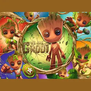 Ravensburger Puzzle Enfant dès 6 ans - Nous sommes Groot ! / Marvel Avengers Legpuzzel 100 stuk(s) Stripfiguren