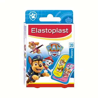 Elastoplast Paw Patrol Plasters, Assorted Sizes (20 Pieces), Coloured, First Aid Wound Care For Children, With Paw Patrol Designs, Various Sized,