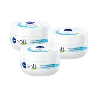 Nivea Soft Bodycrème - Crème Voor Lichaam En Gezicht - Hydraterende Gezichtscrème - Voordeelverpakking - 3 X 200 Ml