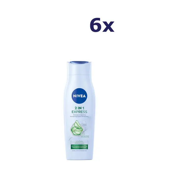 Beiersdorf 6er Pack - Nivea 2in1 Express Shampoo Mit Spülung – Aloe Vera – 250ml thumbnail