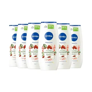 Nivea Set Van 6 Douchegel Voor Dames - Winter Moment Cacao - 250 Ml