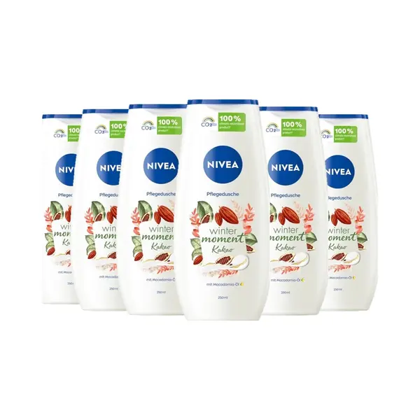 Nivea Set Van 6 Douchegel Voor Dames - Winter Moment Cacao - 250 Ml thumbnail