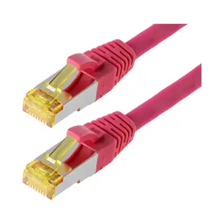 Helos S/Ftp (Pimf) Cat 6a 20m Netzwerkkabel Magenta Cat6a S/Ftp (S-Stp)