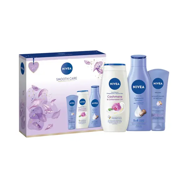 Nivea Smooth Care Geschenkset Vrouwen - Cadeauset Verjaardag Bodymilk, Douchegel & Handcreme - Valentijn Cadeautje Vrouw thumbnail