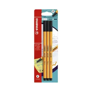 Stabilo point 88 fineliner Black 3 pc(s)