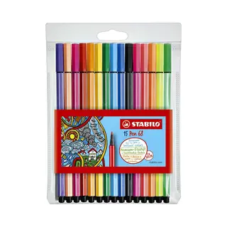 Stabilo Pen 68 Filzstift Mehrfarbig 15 Stück(e)