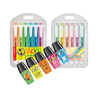 Stabilo swing cool, smalle markeerstift, etui met 6 kleuren