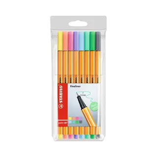 Stabilo point 88 Fineliner Medium Mehrfarbig 8 Stück(e)