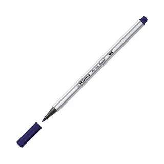 Stabilo Pen 68 brush, premium brush viltstift, pruissisch blauw, per stuk