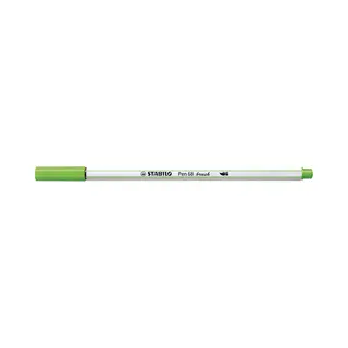 Stabilo Pen 68 brush, premium brush viltstift, licht groen, per stuk