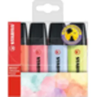 Stabilo Boss Original Pastel, markeerstift, etui met 4 kleuren