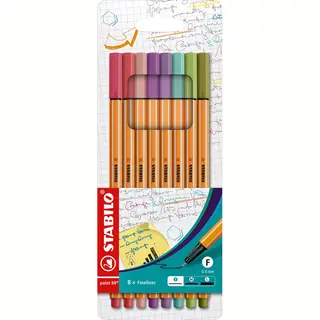 Stabilo point 88 Fineliner Mehrfarbig 8 Stück(e)