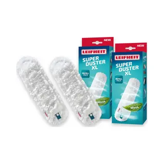 Leifheit Staubwischer Staubbezüge Im 2er Set Für Den Superduster Xl (2-St), Langlebig, Waschbar, Starke Reinigung Für Große Flächen