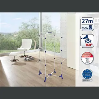 Leifheit 81454 Wäscheständer & -leine Tischgestell Blau, Weiß