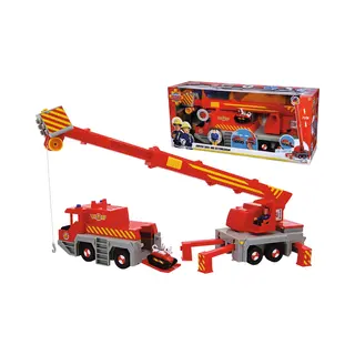 Simba - Brandweerman Sam - Sam Kraan 2-in -1 - Speelgoedvoertuig