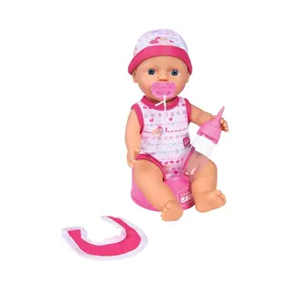 Simba 105037800 - New Born Babyset, 2-fach Sortiert, Es Wird Nur Ein Artikel Geliefert, Vollvinylpuppe Mit Trink- Und Nässfunktion, Schnuller,