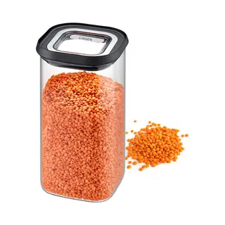 Gefu Pantry Rechteckig Container 1,4 l Schwarz, Transparent 1 Stück(e)