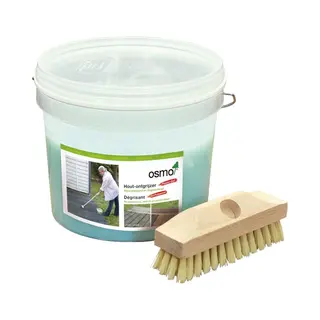 Osmo Power-Gel Houtontgrijzer Met Borstel - 2.5 Liter Ontgrijzer Douglas Hout & Hardhout | Ontgrijzer Voor Al Het Buitenhout | Teak Reiniger