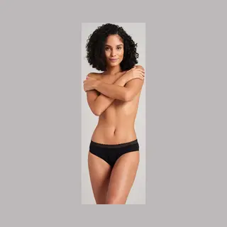 Schiesser 176299-000-436 Unterhose Kontroll-Slip Schwarz