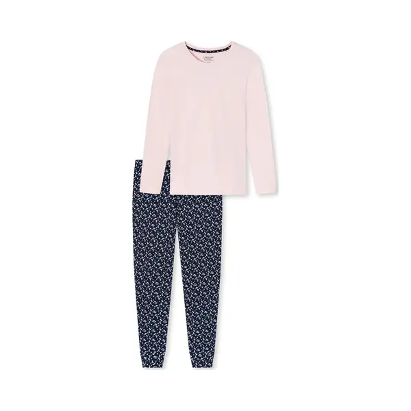 Uncover By Schiesser Damen Schlafanzug Langarm, Rosé, 50 thumbnail
