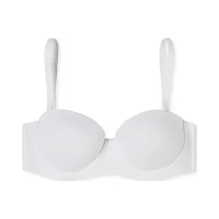 Schiesser Damen Bandeau-Bh Mit Abnehmbaren Trägern Und Gleitenden Cups Single Jersey - Unique Micro, Weiss_181449, 85A