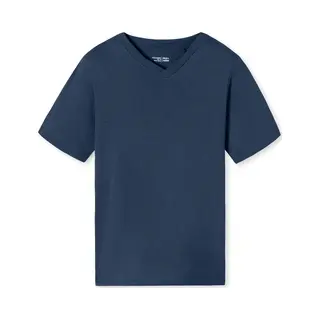 Schiesser Herren Schlafshirt Kurzarm V-Ausschnitt Bio-Baumwolle - Mix + Relax