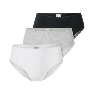 3 Schiesser Brazilian-Slips - Damen - Gr. 44 - Schwarz
