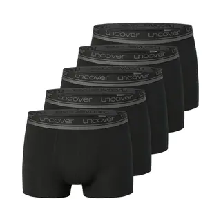 Uncover By Schiesser, Herren, Unterhosen, 5PACK Shorts, Schwarz, (M, 5er Pack)