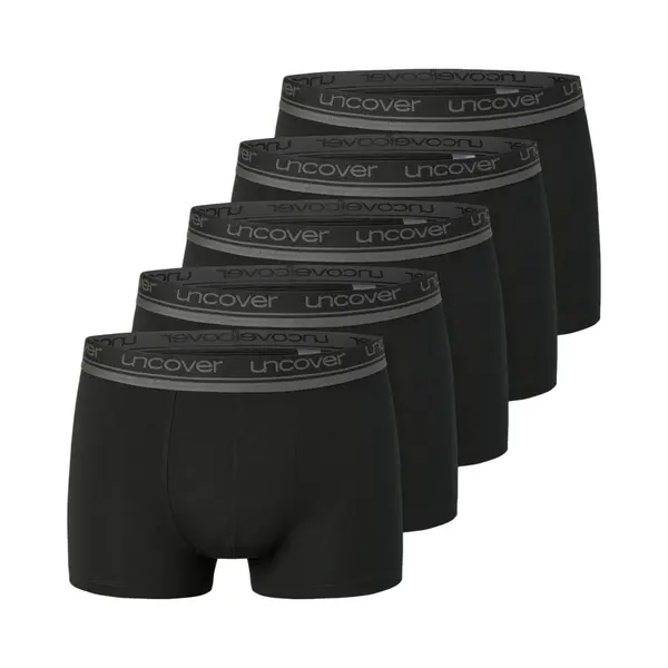 Uncover By Schiesser, Herren, Unterhosen, 5PACK Shorts, Schwarz, (M, 5er Pack) thumbnail