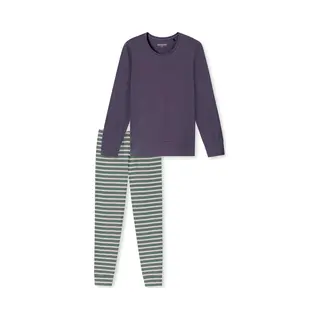 Schiesser Schlafanzug Casual Essentials (2 Tlg) Baumwolle, Rundhalsausschnitt, Langärmelig