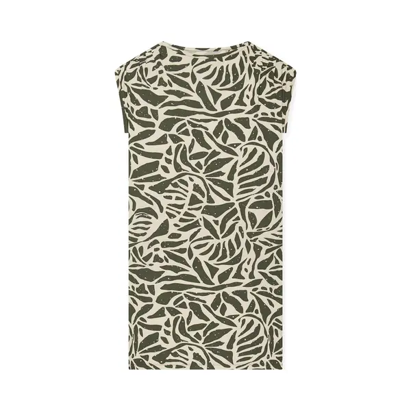 Schiesser Nachthemd ' Selected Premium ' Beige / Olijfgroen thumbnail